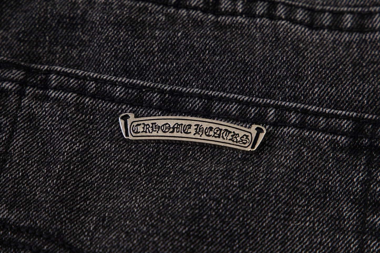 Chrome Hearts Multi Cross Patch Denim Jeans - Grey Gothic Street Pants